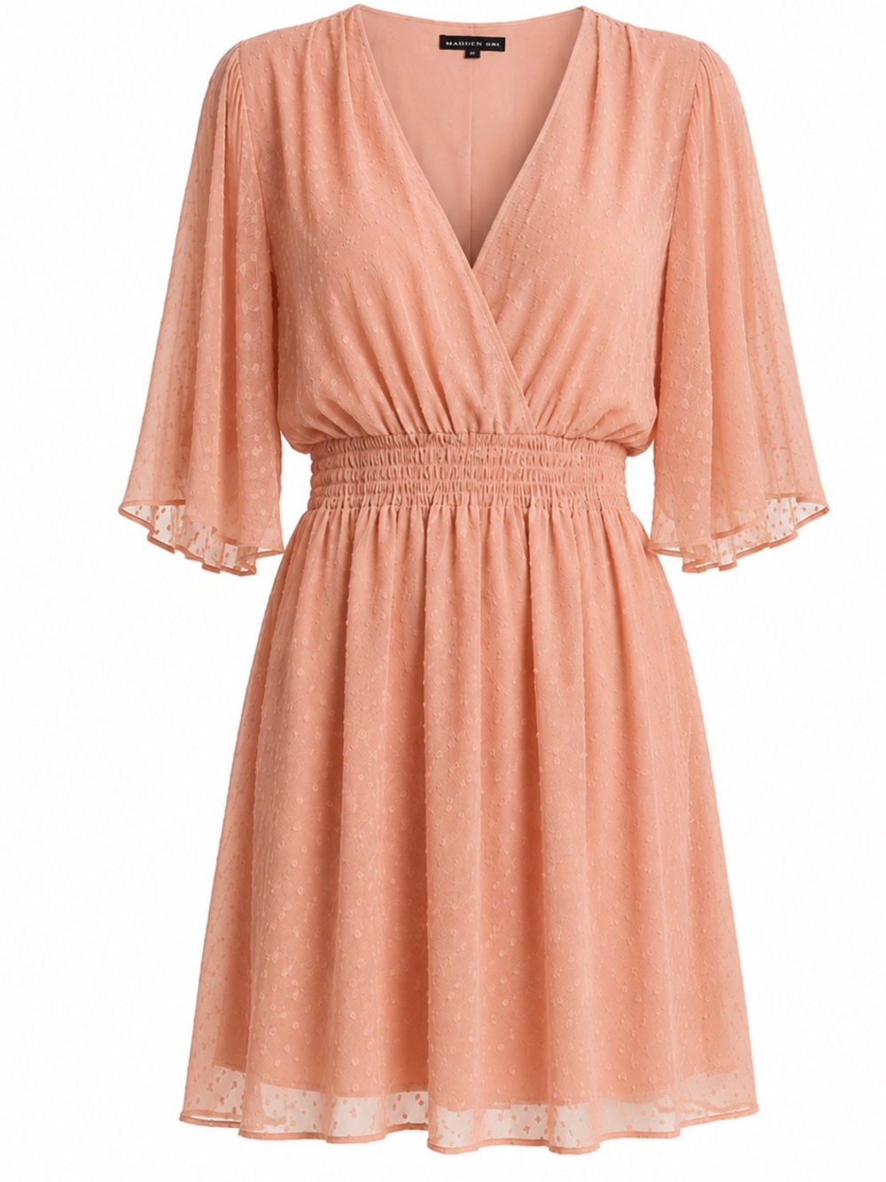 NWT Blush Pink Smocked Waist Dress Size 14 Flowy Boho